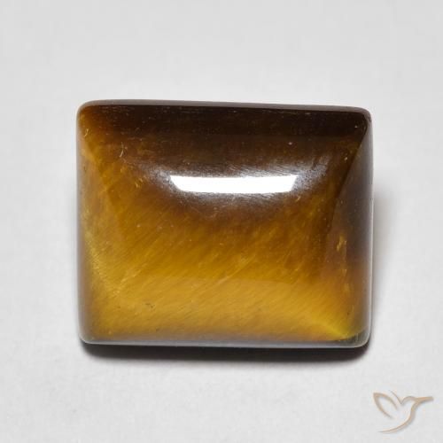 6.54ct Natürlicher Warmes Braun Tigerauge, Baguette, Lichtundurchlässig