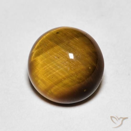 9,17 ctw natürlicher Medium Dark-Brown Tigerauge, Runden, Lichtundurchlässig