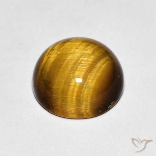 9,17 ctw natürlicher Medium Dark-Brown Tigerauge, Runden, Lichtundurchlässig