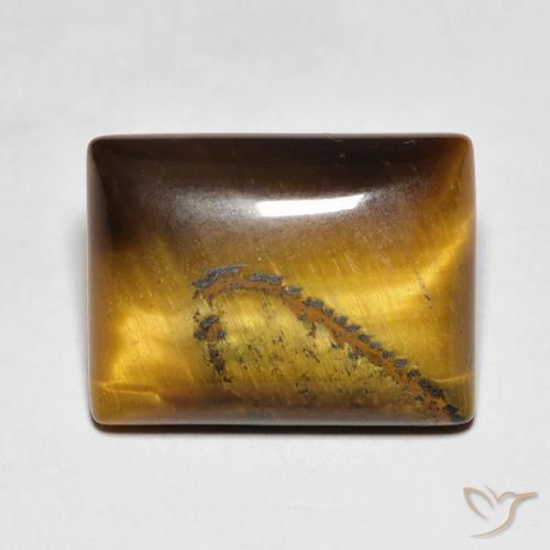 9.14ct Natürlicher Medium Dark-Brown Tigerauge, Baguette, Lichtundurchlässig