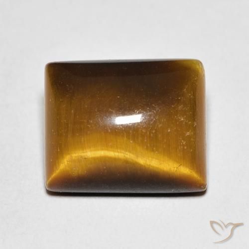 6.03ct Natürlicher Warmes Braun Tigerauge, Baguette, Lichtundurchlässig