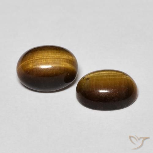 2.62 ct natürliche Warmes Braun Tigerauge-Edelsteine, Oval, Lichtundurchlässig
