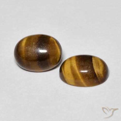 2.69 ct natürliche gold-braun Tigerauge-Edelsteine, Oval, Lichtundurchlässig
