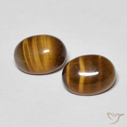 2.73ctw Natürlicher Warmes Braun Tigerauge, Oval, Lichtundurchlässig