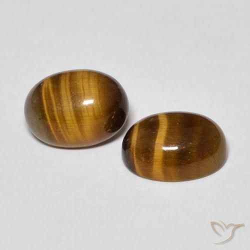 2.73 ct natürliche Warmes Braun Tigerauge-Edelsteine, Oval, Lichtundurchlässig