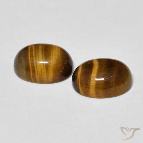 2.73 ct natürliche Warmes Braun Tigerauge-Edelsteine, Oval, Lichtundurchlässig