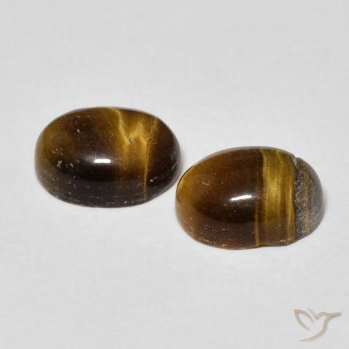3.32 ct natürliche Warmes Braun Tigerauge-Edelsteine, Oval, Lichtundurchlässig