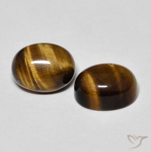 4.72 ct natürliche Warmes Braun Tigerauge-Edelsteine, Oval, Lichtundurchlässig