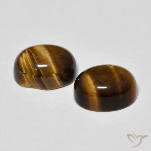 4.72 ct natürliche Warmes Braun Tigerauge-Edelsteine, Oval, Lichtundurchlässig