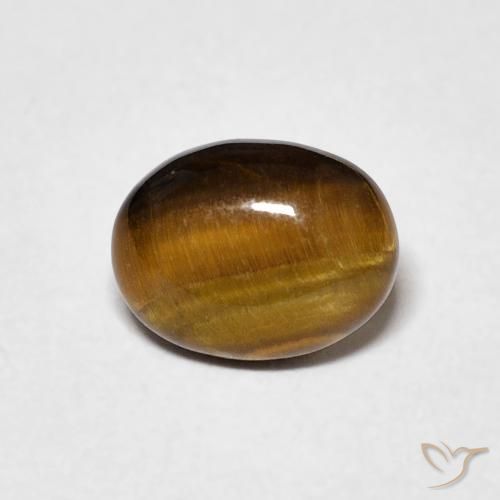 1.08ct Natürlicher Mittel braun Tigerauge, Oval, Lichtundurchlässig