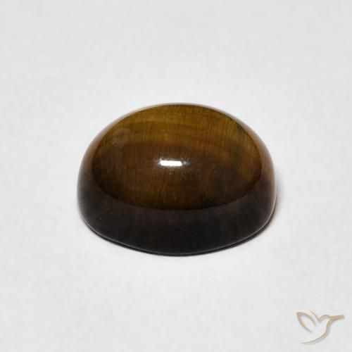 9,17 ctw natürlicher Lebkuchen braun Tigerauge, Oval, Lichtundurchlässig