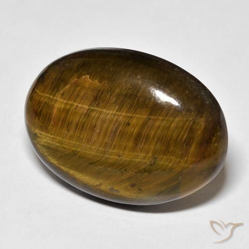 9,17 ctw natürlicher Medium Light-Brown Tigerauge, Oval, Lichtundurchlässig