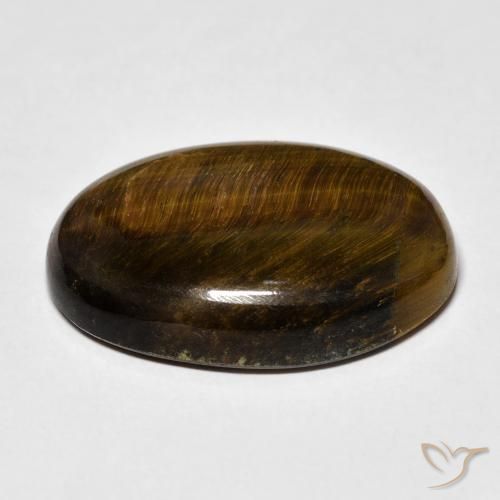 9,17 ctw natürlicher Medium Light-Brown Tigerauge, Oval, Lichtundurchlässig