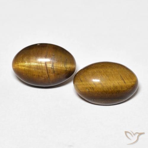 7.36ctw Natürlicher Medium Dark-Brown Tigerauge, Oval, Lichtundurchlässig