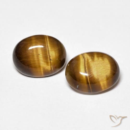 2.70ctw Natürlicher Warmes Braun Tigerauge, Oval, Lichtundurchlässig