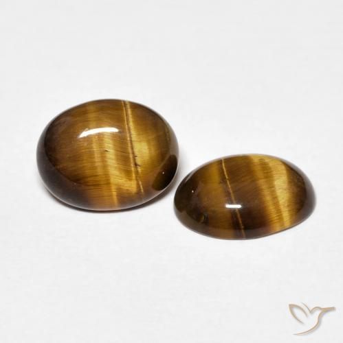 2.70 ct natürliche Warmes Braun Tigerauge-Edelsteine, Oval, Lichtundurchlässig