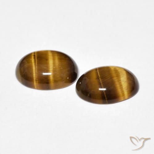 2.70 ct natürliche Warmes Braun Tigerauge-Edelsteine, Oval, Lichtundurchlässig