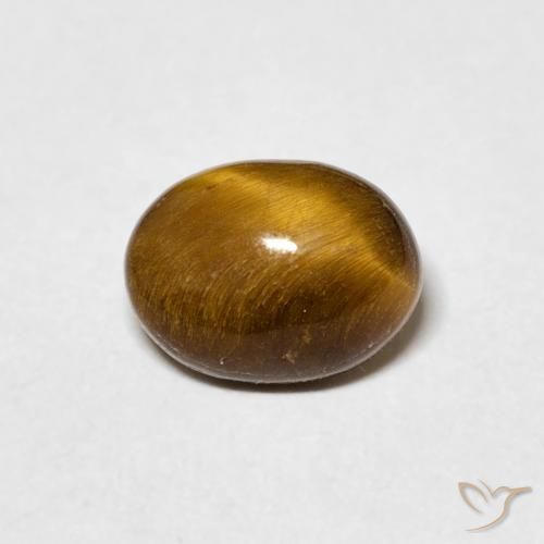 1.45ct Natürlicher Warmes Braun Tigerauge, Oval, Lichtundurchlässig