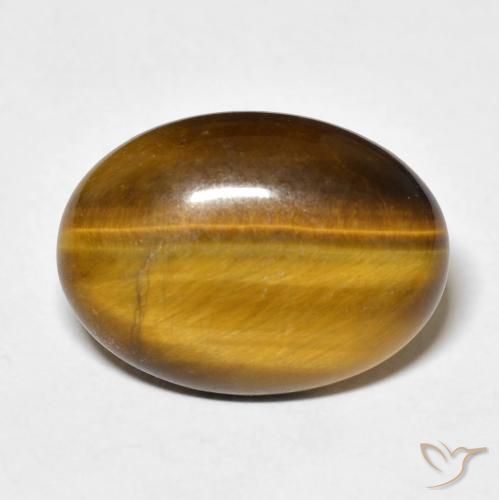9.29ct Natürlicher Warmes Braun Tigerauge, Oval, Lichtundurchlässig