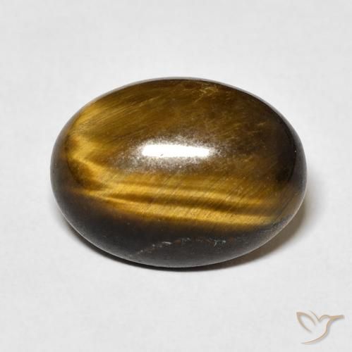 8.85ct Natürlicher Warmes Braun Tigerauge, Oval, Lichtundurchlässig