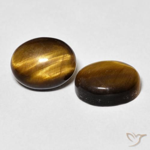 5.80 ct natürliche gold-braun Tigerauge-Edelsteine, Oval, Lichtundurchlässig