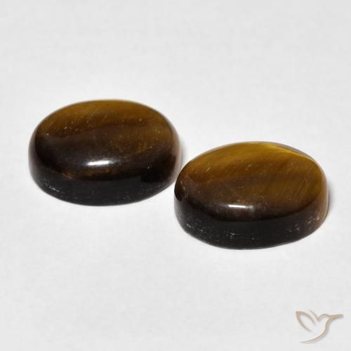 5.80 ct natürliche gold-braun Tigerauge-Edelsteine, Oval, Lichtundurchlässig