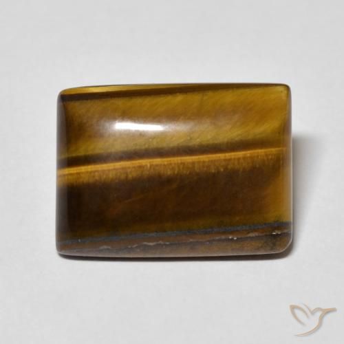 12.14ct Natürlicher Mittel braun Tigerauge, Baguette, Lichtundurchlässig