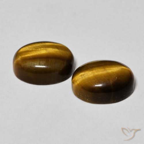 5.97 ct natürliche Mittel braun Tigerauge-Edelsteine, Oval, Lichtundurchlässig