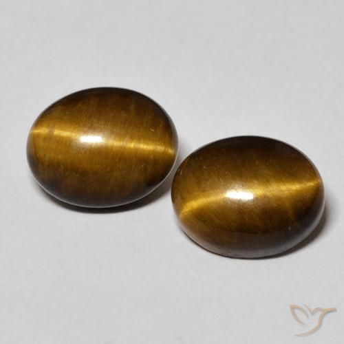 6.10ctw Natürlicher Lebkuchen braun Tigerauge, Oval, Lichtundurchlässig