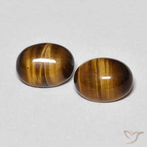2.80ctw Natürlicher Mittel braun Tigerauge, Oval, Lichtundurchlässig