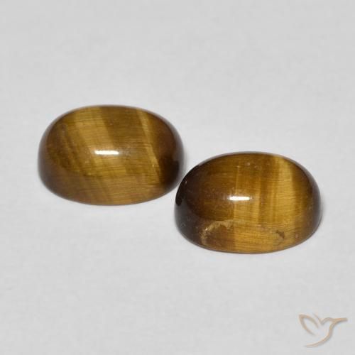 2.84 ct natürliche Mittel braun Tigerauge-Edelsteine, Oval, Lichtundurchlässig