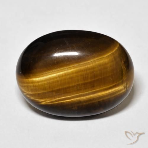 14.48ct Natürlicher Mittel braun Tigerauge, Oval, Lichtundurchlässig