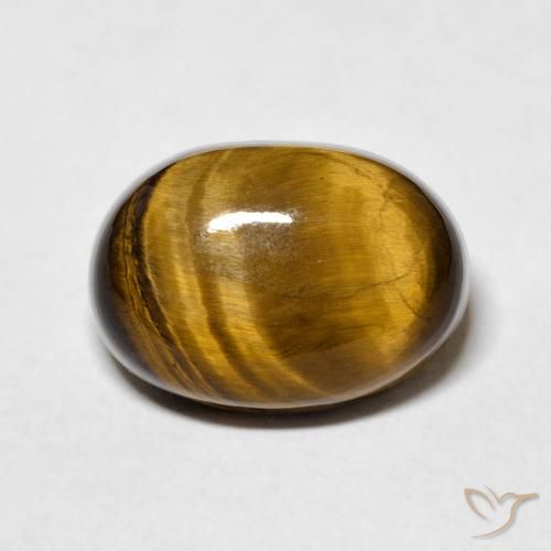 7.84ct Natürlicher gelblich-braun Tigerauge, Oval, Lichtundurchlässig