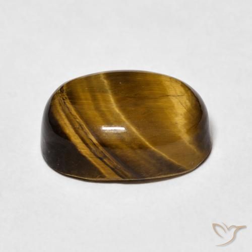 9,17 ctw natürlicher gelblich-braun Tigerauge, Oval, Lichtundurchlässig