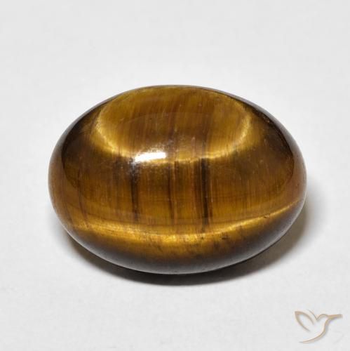 9.88ct Natürlicher Mittel braun Tigerauge, Oval, Lichtundurchlässig