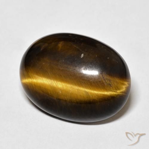 9,17 ctw natürlicher Medium Dark-Brown Tigerauge, Oval, Lichtundurchlässig