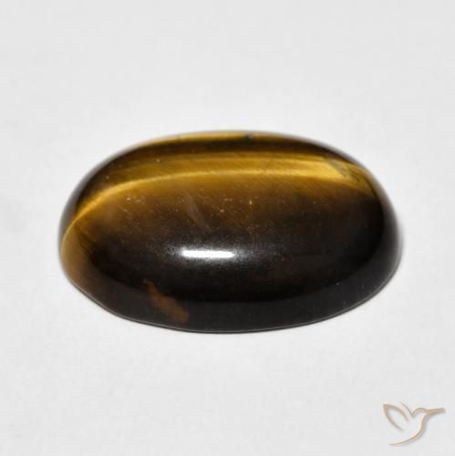 9,17 ctw natürlicher Medium Dark-Brown Tigerauge, Oval, Lichtundurchlässig