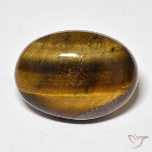 22.45ct Natürlicher Warmes Braun Tigerauge, Oval, Lichtundurchlässig