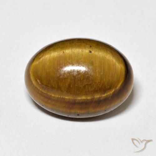 10.40ct Natürlicher Warmes Braun Tigerauge, Oval, Lichtundurchlässig