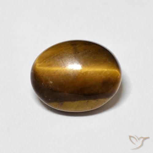 3.03ct Natürlicher Warmes Braun Tigerauge, Oval, Lichtundurchlässig