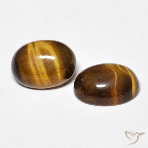 2.45 ct natürliche Warmes Braun Tigerauge-Edelsteine, Oval, Lichtundurchlässig