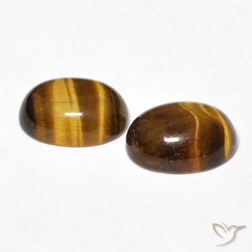 2.45 ct natürliche Warmes Braun Tigerauge-Edelsteine, Oval, Lichtundurchlässig