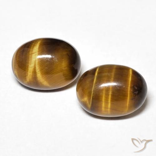 2.70ctw Natürlicher Warmes Braun Tigerauge, Oval, Lichtundurchlässig