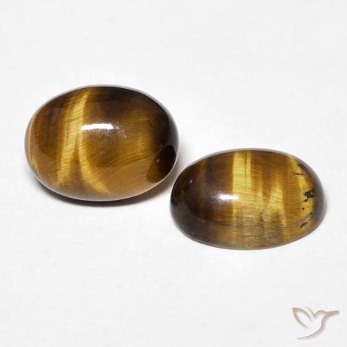2.70 ct natürliche Warmes Braun Tigerauge-Edelsteine, Oval, Lichtundurchlässig