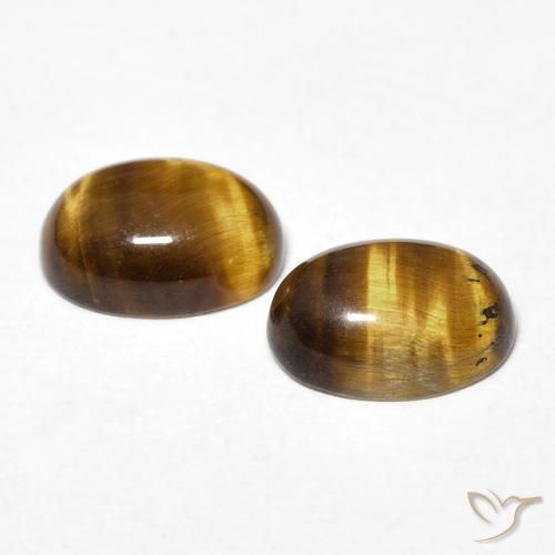2.70 ct natürliche Warmes Braun Tigerauge-Edelsteine, Oval, Lichtundurchlässig