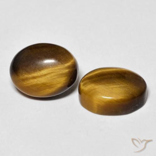 5.92 ct natürliche Warmes Braun Tigerauge-Edelsteine, Oval, Lichtundurchlässig