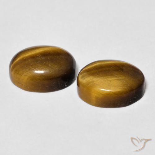 5.92 ct natürliche Warmes Braun Tigerauge-Edelsteine, Oval, Lichtundurchlässig