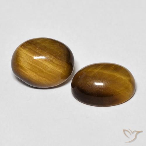 5.78 ct natürliche Mittel braun Tigerauge-Edelsteine, Oval, Lichtundurchlässig