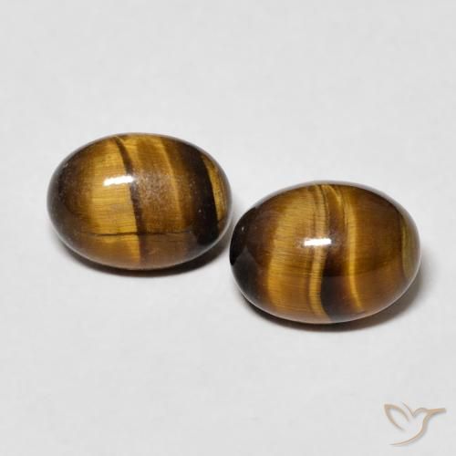 2.69ctw Natürlicher Medium Dark-Brown Tigerauge, Oval, Lichtundurchlässig