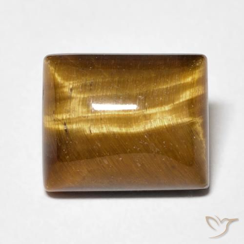 6.28ct Natürlicher Mittel braun Tigerauge, Baguette, Lichtundurchlässig